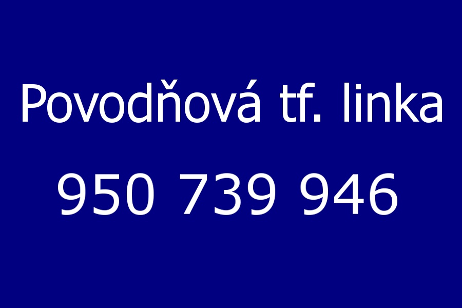 Povodňová telefonická linka 950 739 946